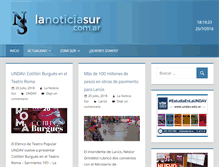 Tablet Screenshot of lanoticiasur.com.ar